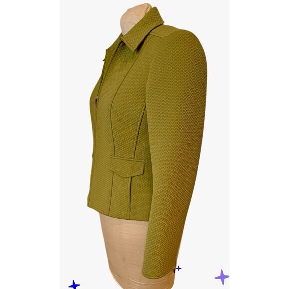 Talbots Full Zip Olive Green Jacket Sz. 6 Quilted Lined - Picture 4 of 9